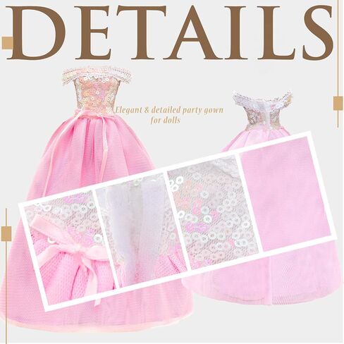15 PCS 11.5 Inch Girl Dolls Stylish Doll Clothes Accessories Fashion Pack in Saudi Arabia