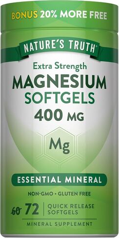 Nature's Truth Magnesium 400Mg Softgel، عدد 72، شفاف in Kuwait