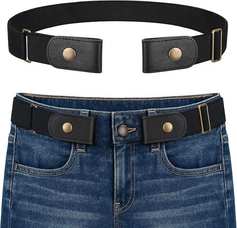 No Buckle Elastic Belt for Men, Invisible Buckleless Stretch Belt for Men Women in Kuwait