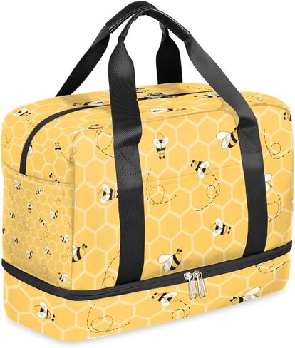 Halloween Goth Bat Sports Gym Bag with Shoes Compartment,Black and White Travel Duffel Bag for Men Women Boys Girls Teens Overnight Weekend Yoga Workout Bag Training Handbag in Kuwait