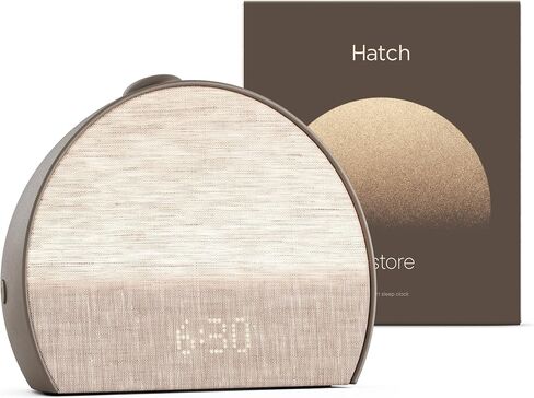 Hatch Restore 2 منبه شروق الشمس، آلة صوت، ضوء ذكي (معجون) ・ آلة أحلام بجانب السرير، ضوضاء بيضاء، إجراءات نوم مخصصة، ساعة قابلة لتعديل الضوء، نوم عميق، إنذار لطيف، راحة للاستيقاظ in Kuwait