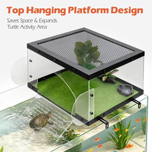 AZV XLarge Turtle Basking Platform for 18-24'' Wide Aquariums 75/90/100 Gal in Kuwait