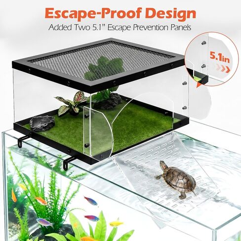 AZV XLarge Turtle Basking Platform for 18-24'' Wide Aquariums 75/90/100 Gal in Kuwait