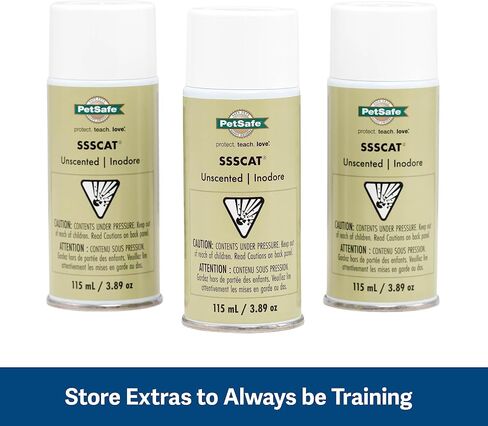 PetSafe SSSCAT Automatic Spray Pet Deterrent Replacement Can - Contactless Behavior Correction - Motion Sensor Air Burst - Only Compatible with First-Generation SSCAT Spray Deterrent System in Kuwait