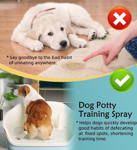 Dog Potty Training Spray for Puppies & Dogs, Dog Attractant Spray for Indoor & Outdoor Training, Pee Here Spray to Encourage Dogs to Pee in One Spot, Helps Prevent Carpet Accidents, 120ML in Kuwait