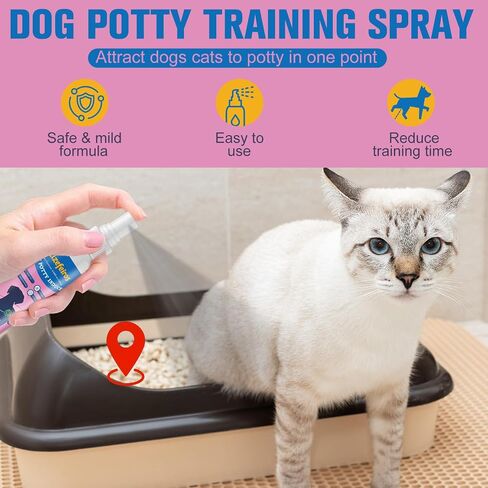 Dog Potty Training Spray,Go Here Potty Training Indoor & Outdoor,Dog Pee Attractant Spray,Training & Behavior Aids For Dogs Cats to Pee in One Spot,Prevent Your Pet from Soiling The Carpet,120ML in Kuwait
