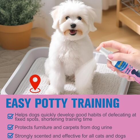 Dog Potty Training Spray,Go Here Potty Training Indoor & Outdoor,Dog Pee Attractant Spray,Training & Behavior Aids For Dogs Cats to Pee in One Spot,Prevent Your Pet from Soiling The Carpet,120ML in Kuwait