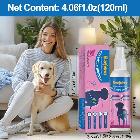 Dog Potty Training Spray,Go Here Potty Training Indoor & Outdoor,Dog Pee Attractant Spray,Training & Behavior Aids For Dogs Cats to Pee in One Spot,Prevent Your Pet from Soiling The Carpet,120ML in Kuwait