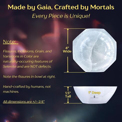 Om Zone Selenite Bowl 6" Oval Moroccan Selenite Polished Crystal Charging Station for Cleansing and Charging Crystals and Collection of Crystals and Healing Stones in Kuwait