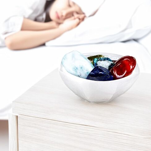 Om Zone Selenite Bowl 6" Oval Moroccan Selenite Polished Crystal Charging Station for Cleansing and Charging Crystals and Collection of Crystals and Healing Stones in Kuwait