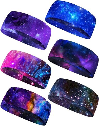 Forchrinse Sunflower with Text Print 6Pieces Sport Sweatband Headband for Soft Elasitc Headband Hair Bands Unisex Outdoor Sport Headbands in Kuwait