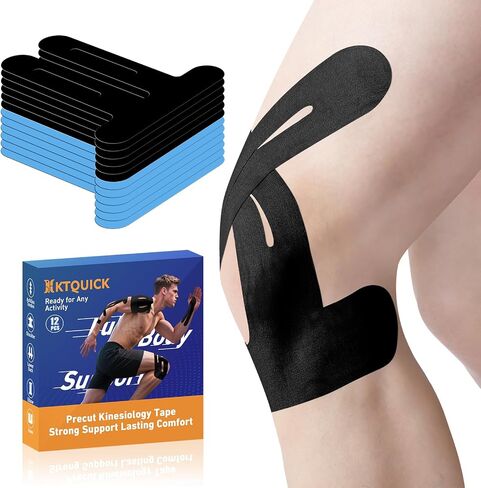 KTQUICK Precut Kinesiology Tape for Knees,Knee Support Tape&Stability,12PCS in Kuwait