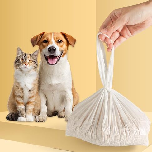 Cat Litter Waste Bags 7-Layer Odor Lock Disposal Bags with Handles Thick Leak-Resistant Bags for Cat Litter Scooping Pet Waste Bags for Dog Poop & Pee Pads, 7.5 x 13 Inches Including Handles 50 Count in Kuwait