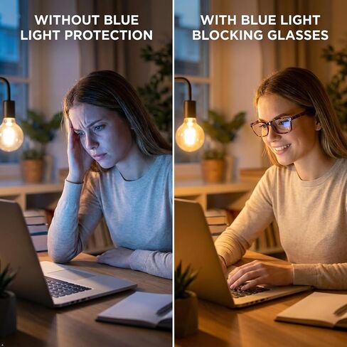 نظارات قراءة للكمبيوتر من Eyekepper، نظارات قراءة بفلتر الضوء الأزرق، نظارات زرقاء تحجب الوهج للرجال والنساء، أسود in Kuwait