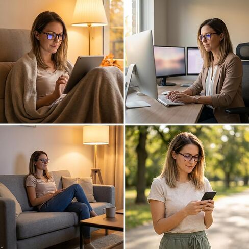 نظارات قراءة للكمبيوتر من Eyekepper، نظارات قراءة بفلتر الضوء الأزرق، نظارات زرقاء تحجب الوهج للرجال والنساء، أسود in Kuwait