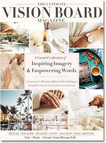 GIFTSFARM Vision Board Book Magazines for Women, Vision Board Supplies, Scrapbook & Journaling Kit, Crafts for Adults, Junk Journal Supplies, Aesthetic Magazine in Kuwait