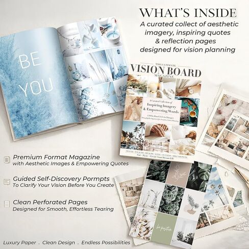 GIFTSFARM Vision Board Book Magazines for Women, Vision Board Supplies, Scrapbook & Journaling Kit, Crafts for Adults, Junk Journal Supplies, Aesthetic Magazine in Kuwait