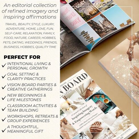GIFTSFARM Vision Board Book Magazines for Women, Vision Board Supplies, Scrapbook & Journaling Kit, Crafts for Adults, Junk Journal Supplies, Aesthetic Magazine in Kuwait