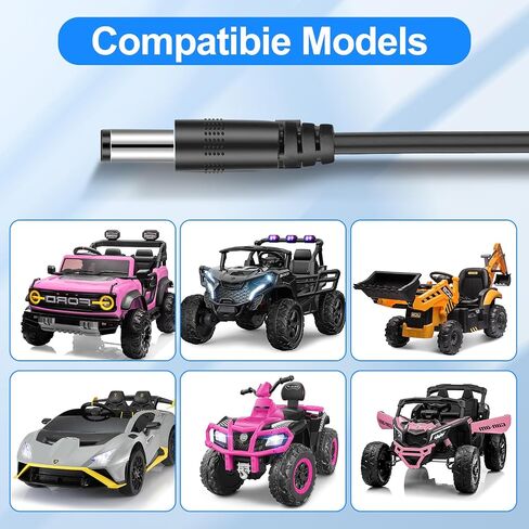 EGK 24V Charger for Ride On Toys Car with 6.6Ft Cable, Supply Power Adapter for Wrangler SUV Kid Trax Dynacraft Toy Car JeepATV Quad Disney Electric Ride-On in Saudi Arabia
