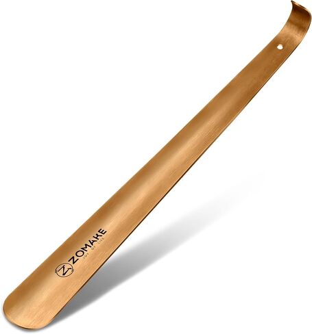ZOMAKE Shoe Horn Long Handle for Seniors - 16.5" Long Metal Shoehorn for Boots - Exta Long Steel Shoe Horns for Men Women Kids in Kuwait