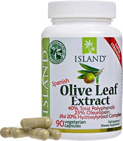 Island Nutrition, كبسولات مستخلص أوراق الزيتون - 25% أوليوروبين (40% إجمالي البوليفينول)، بالإضافة إلى 20% مركب هيدروكسيتيروسول - 100% مزروع ومستخرج في إسبانيا (90 كبسولة)، مستخلص أوراق الزيتون الأوروبي الحقيقي in Kuwait