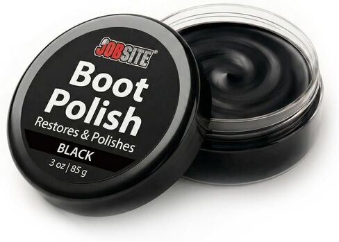 JobSite Premium Leather Boot & Shoe Polish Cream - Restores, Conditions & Polishes - 3 oz in Kuwait