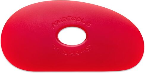 Mudtools Shape 1 Polymer Rib, Red Very Soft - Kidney Pottery Tool in Kuwait