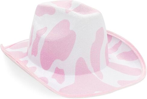 قبعة رعاة البقر Zodaca Pink Cow Print للبالغين ورعاة البقر (مقاس واحد)، وردي، مقاس واحد, زهري, One Size in Kuwait