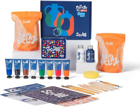 Sculpd Pottery Kit, Air Dry Clay Kit for Adults & Beginners with Tools in Kuwait
