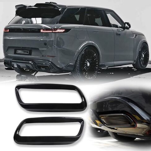 Exhaust Pipe Trim Cover Fits For Range Rover Sport L461 3.0t 2023-2026 Black 2PCS (double hole) in Saudi Arabia