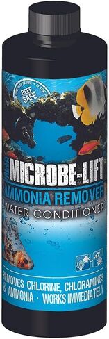 MICROBE-LIFT Ammonia Remover for Fish Tanks, Aquarium Water Conditioner for Freshwater and Saltwater, Ammonia Neutralizer and Detoxifier, Removes Chlorine and Chloramine, 16oz in Kuwait