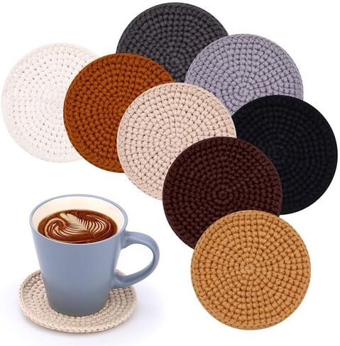 UzecPk Crochet Kits, Crochet Kit for Beginners 4 PCS Crochet Coasters Kits in Kuwait