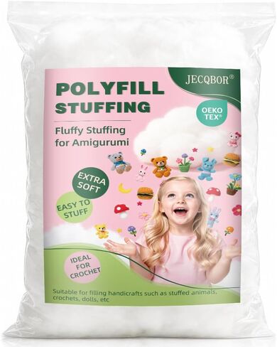 Jecqbor Polyfill Stuffing for Stuffed Animals, 7.05oz Soft Fiber Fill Stuffing in Kuwait