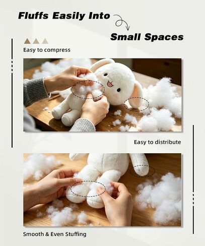 Jecqbor Polyfill Stuffing for Stuffed Animals, 7.05oz Soft Fiber Fill Stuffing in Kuwait