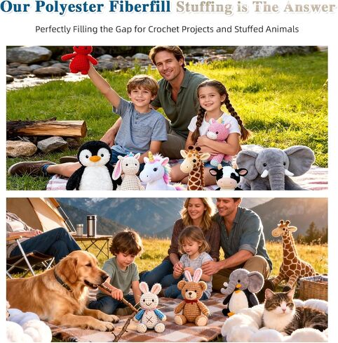 Jecqbor Polyfill Stuffing for Stuffed Animals, 3.5oz Soft Fiber Fill Stuffing in Kuwait