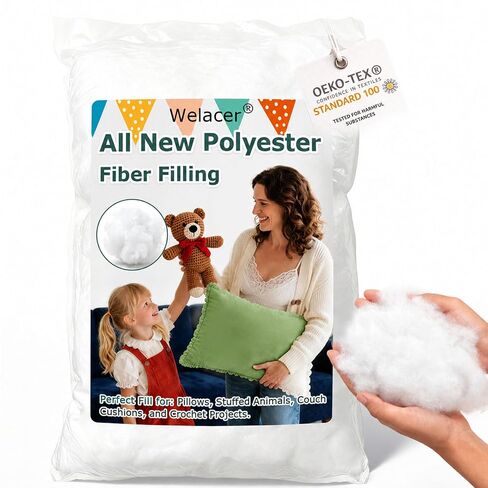 Welacer Polyfill Stuffing for Stuffed Animals,5.3oz/150g for DIY Crafts in Saudi Arabia