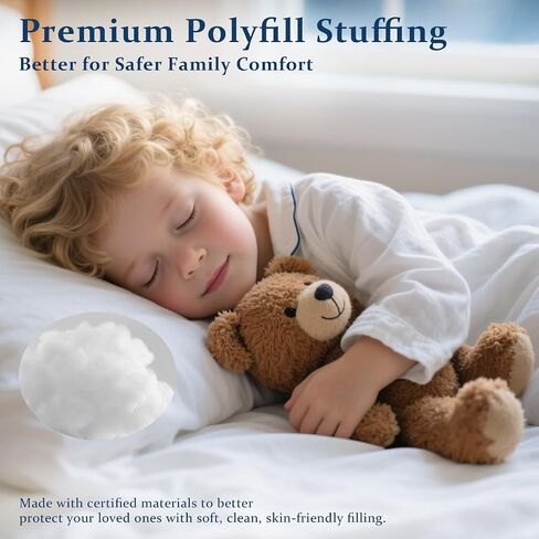 GUBFFON Upgraded Polyfill Pillow Stuffing - 8.8oz, Fluffy Fiberfill for Stuffed Animals, Couch Pillows, Cushions, Amigurumi, Pet Beds, Plush, Cloud Decor, Ideal for Crafting in Saudi Arabia