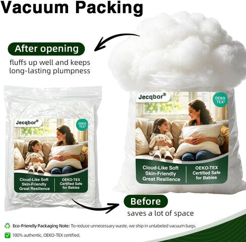 2.5lb/40oz Premium Polyfill Stuffing, Fluffy Pillow Stuffing for Pillows, Crochet Toys, Stuffed Animals, Couch Cushions, Cloud Decorations & DIY Crafts, Machine-Washable Polyester Fiber Fill in Kuwait