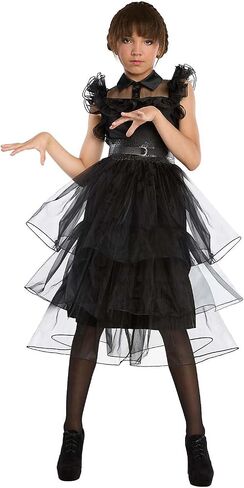 Spirit Halloween Kids Rave 'N Dance Wednesday Addams Dress | Officially Licensed | Netflix in Kuwait