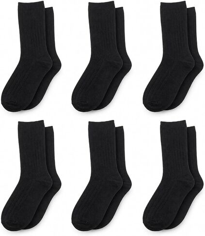 Boys Solid Dress, Uniform Crew Socks Black, Navy and Multi Size Small To Large in Kuwait