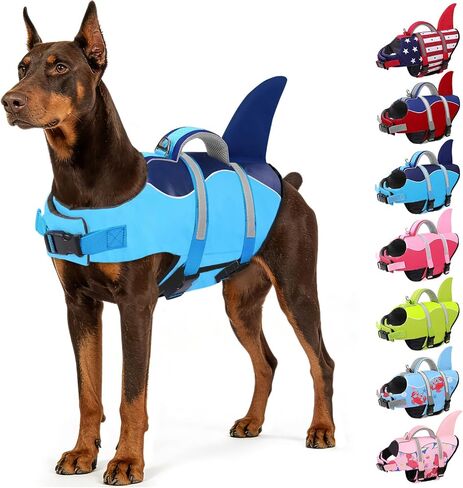 AOFITEE Dog Life Jacket High Buoyancy Shark Dog Life Vest for Swimming, XS in Saudi Arabia