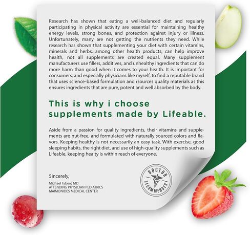 Lifeable Iron Gummies with Vitamin C - 20 mg - Great Tasting Natural Flavor Gummy Supplement - Gluten Free Vegetarian GMO-Free Chewable - for Iron Deficiency - for Adults, Men, Women - 90 Gummies in Kuwait
