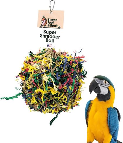 Sweet Feet and Beak Shredder Ball, Small, 3" Bird Shredding & Foraging Toy in Kuwait