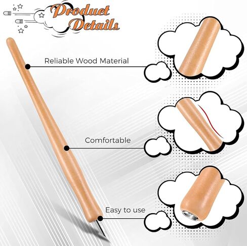14Pcs Comic Pen Nib Set, G-Pen Ink Nib Stainless Steel Drawing Comic Pen Nib Calligraphy Nibs with Wooden Comic Pen Nib Holder for Writing, Painting, Signing in Saudi Arabia