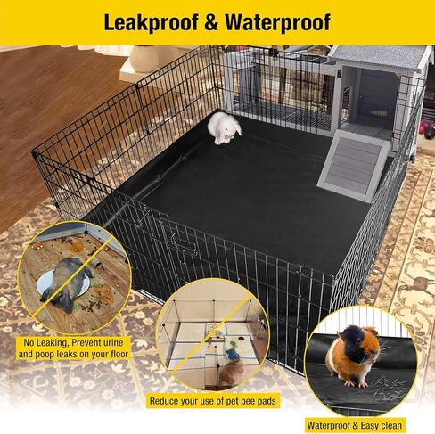 Aivituvin Pet Playpen Small Animal Cage Rabbit Pen Bunny Guinea Pig Playpen with Waterproof Floor Liner - Extension Playpen ONLY in Kuwait