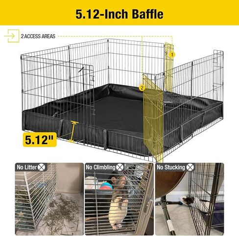 Aivituvin Pet Playpen Small Animal Cage Rabbit Pen Bunny Guinea Pig Playpen with Waterproof Floor Liner - Extension Playpen ONLY in Kuwait