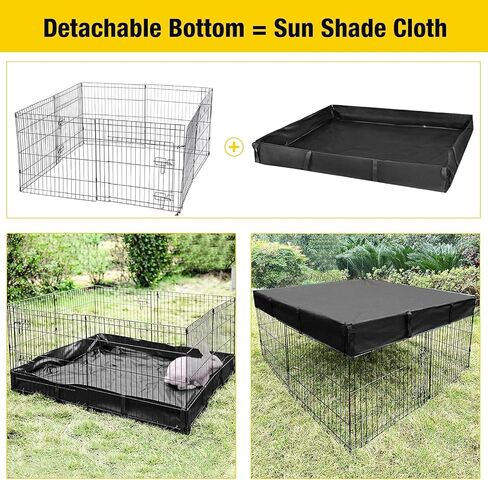 Aivituvin Pet Playpen Small Animal Cage Rabbit Pen Bunny Guinea Pig Playpen with Waterproof Floor Liner - Extension Playpen ONLY in Kuwait