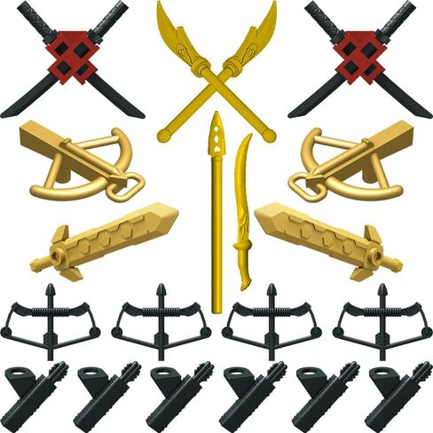 Weapon Pack for Minifigures Accessories Kit Knight Weapons Set Include Horse Carriage Barding Armor Helmet Shield for Ages 5+ Compatible with All Major Brands (Medieval Weapon) in Saudi Arabia