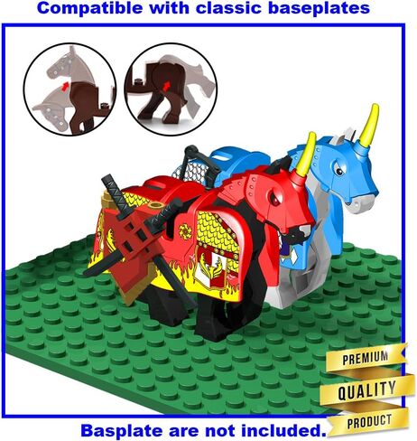 Weapon Pack for Minifigures Accessories Kit Knight Weapons Set Include Horse Carriage Barding Armor Helmet Shield for Ages 5+ Compatible with All Major Brands (Medieval Weapon) in Saudi Arabia