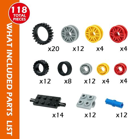Wheels and Axles Sets Tires Building Blocks Classic Car Parts Accessories in Kuwait